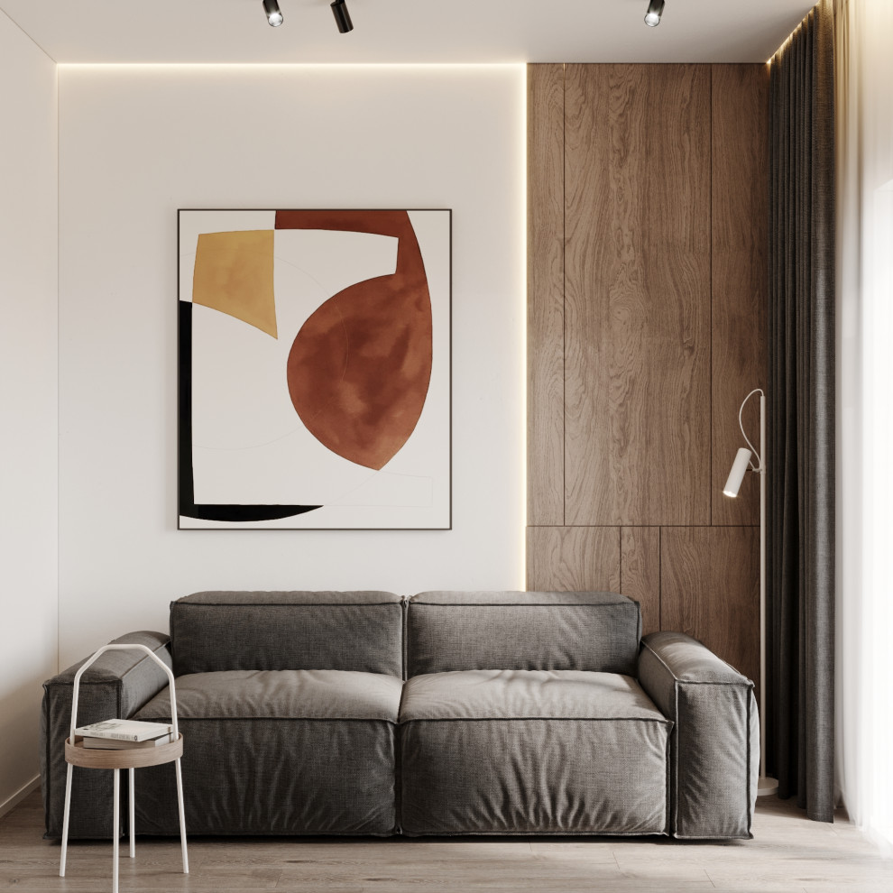 Визуализация кабинета и санузла в коттедже в д. Конохово