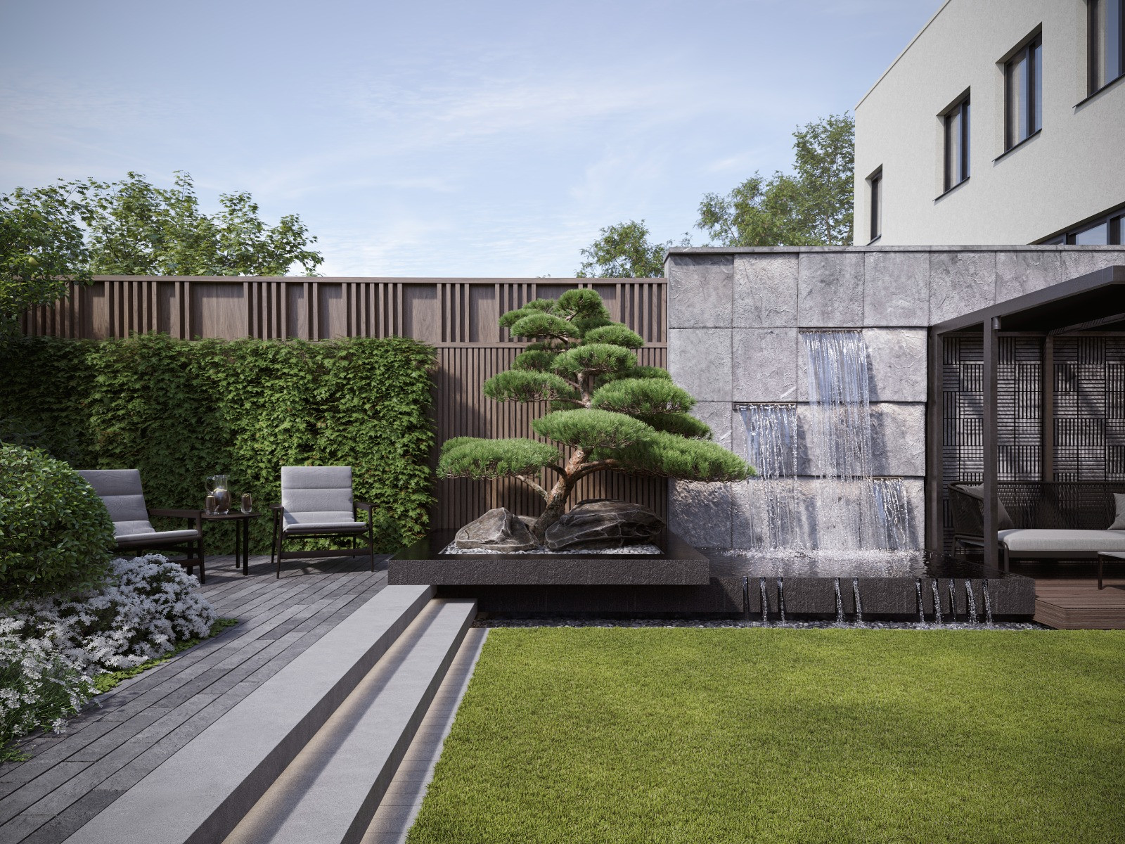 Городской современный сад