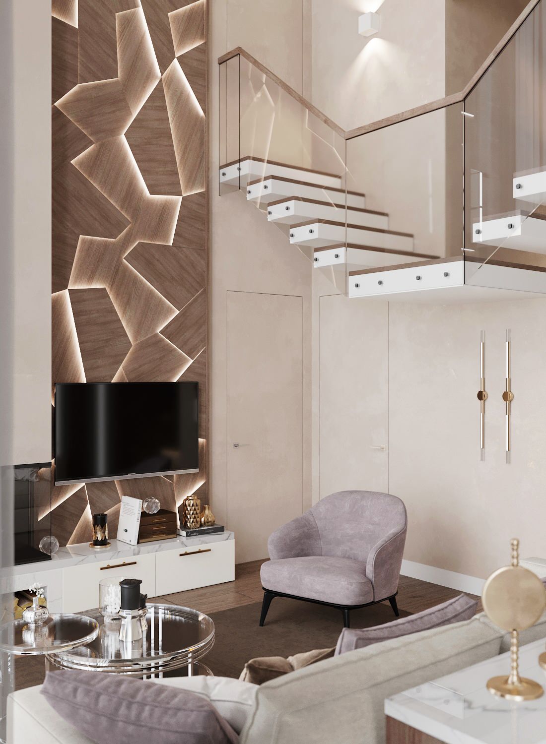 Современная двухуровневая квартира