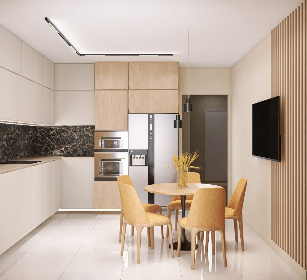 Проект 2-х комнатная квартира 81 м2 для семьи с тремя детьми. Стиль современный