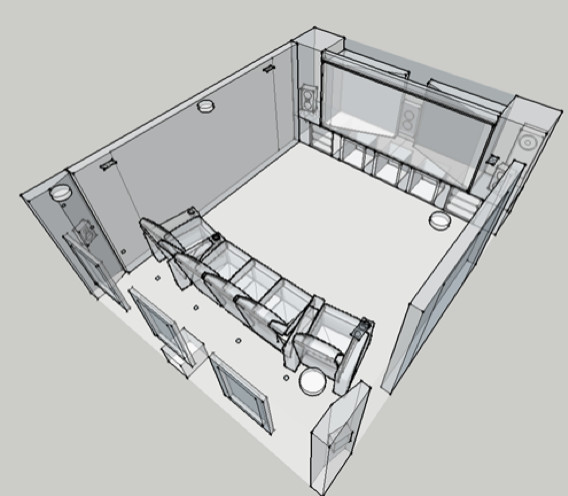 схема домашнего кинозала