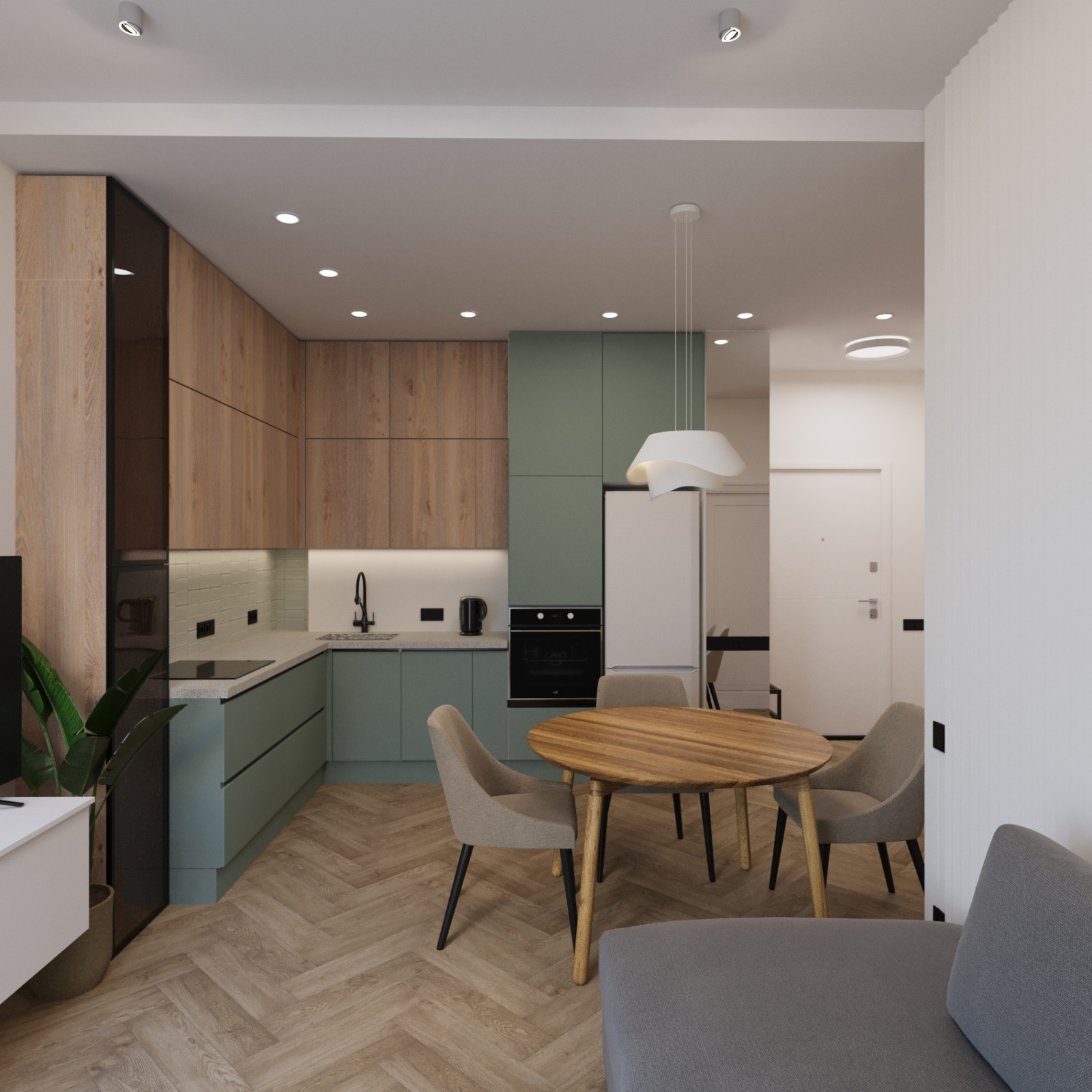 Квартира. Москва. Ореховый бульвар. Эскизы + рабочие фото с реализации проекта