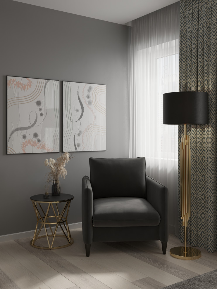 Гостевая комната в современном стиле с элементами арт-деко