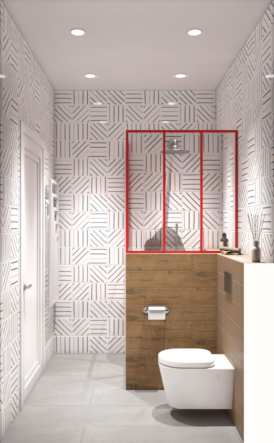 Интерьер с красными акцентами