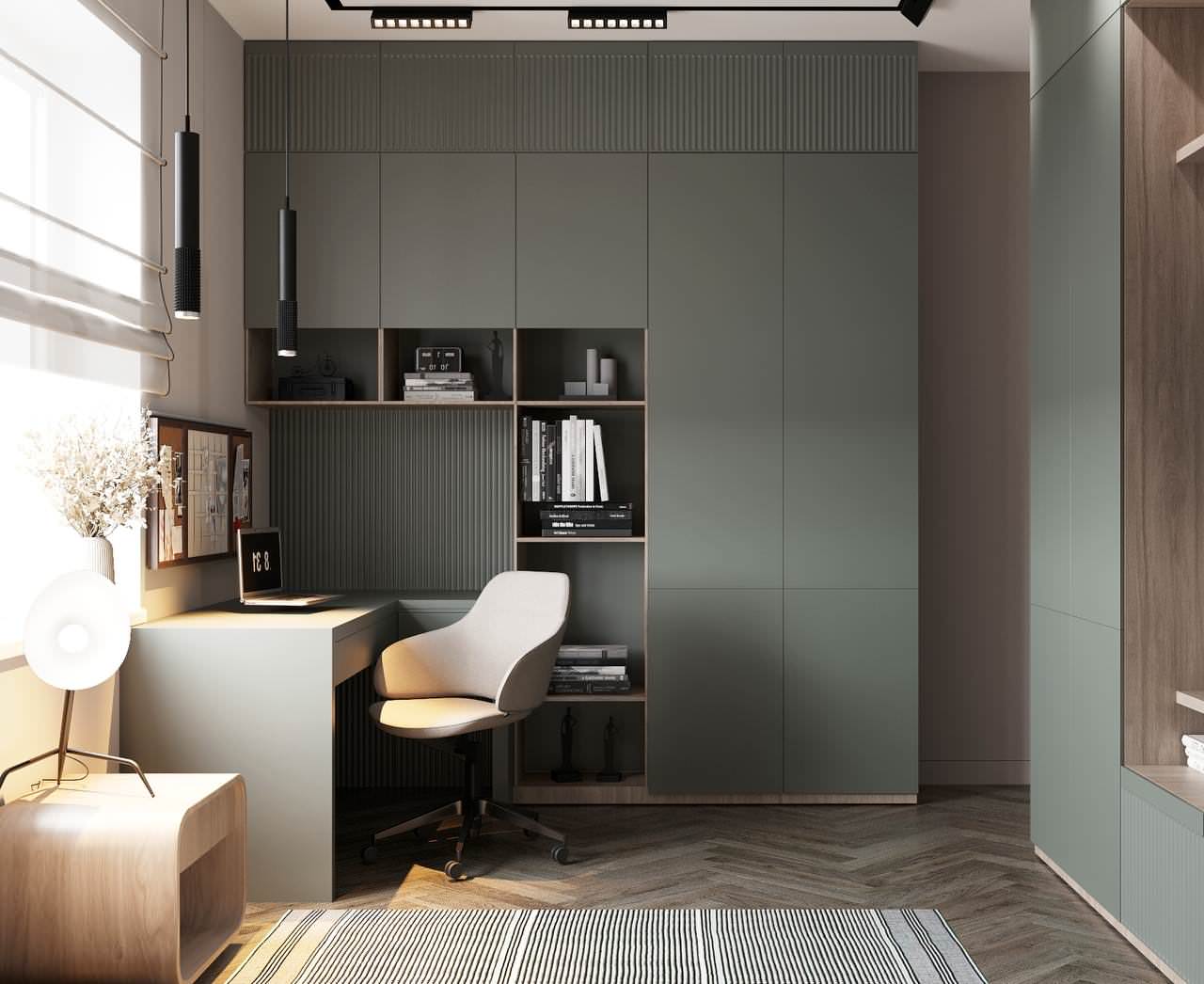 ДИЗАЙН ПРОЕКТ С ОЛИВКОВЫМИ ОТТЕНКАМИ