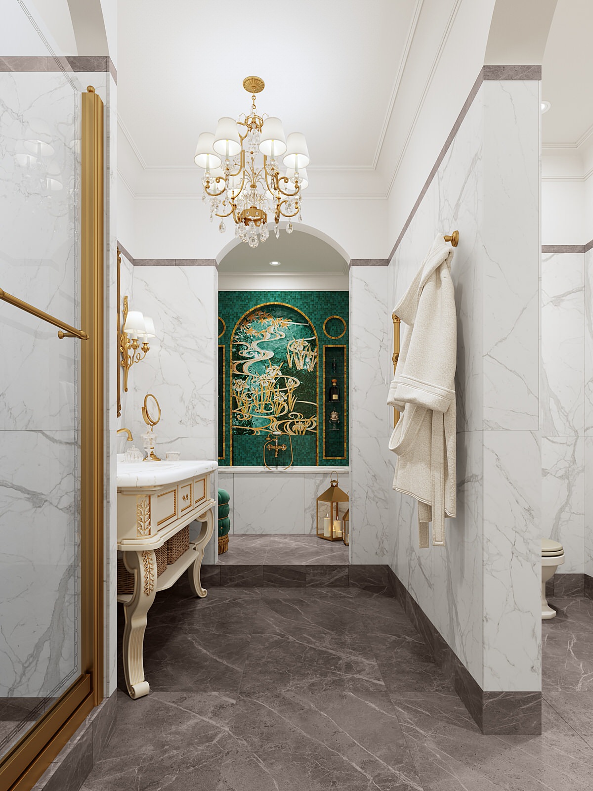 Обложка проекта: Ванная в классическом стиле