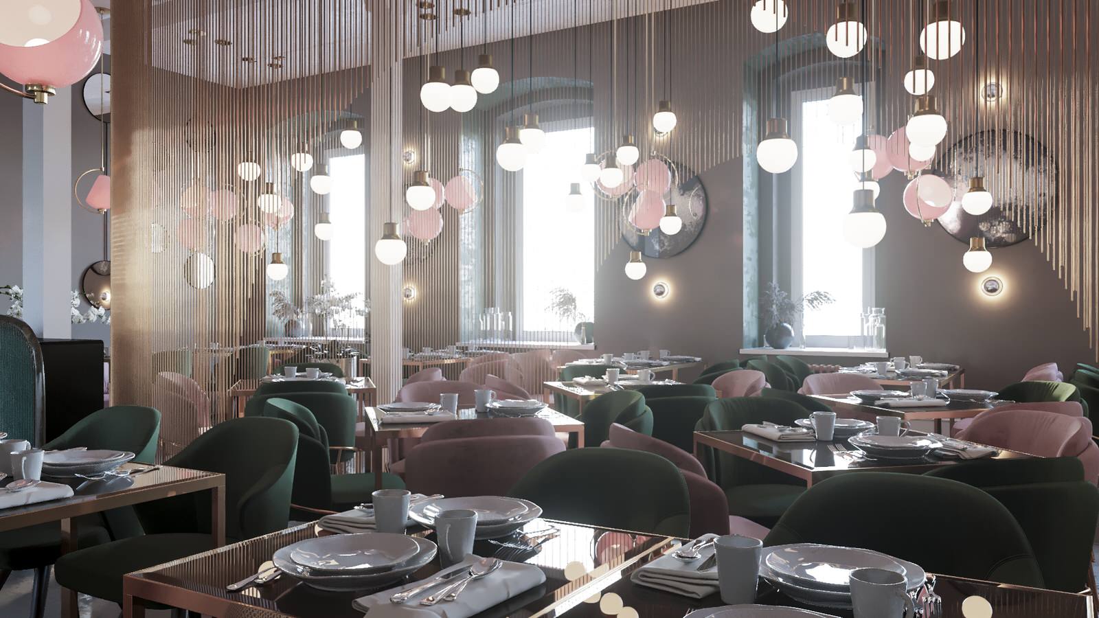 Restaurant_011_визуализация интерьера для ресторана "Джульетта" г. Спб