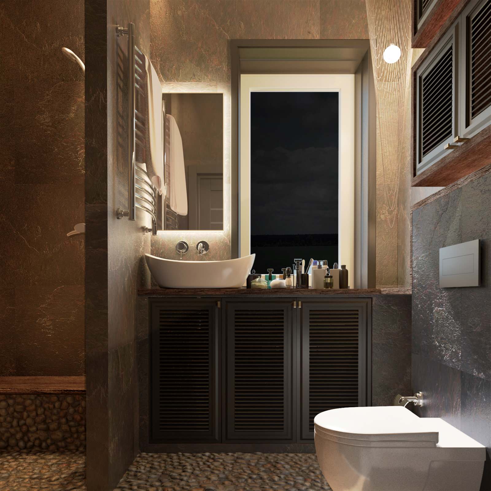 Обложка проекта: Гостевой санузел в частном доме