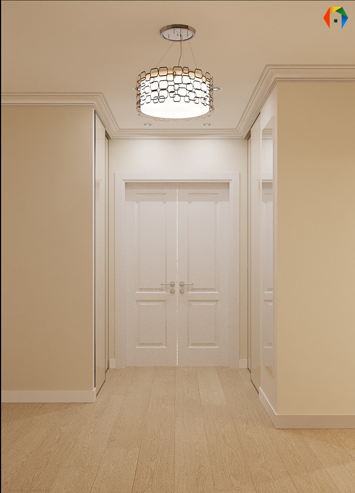 Дизайн трешки в песочных тонах