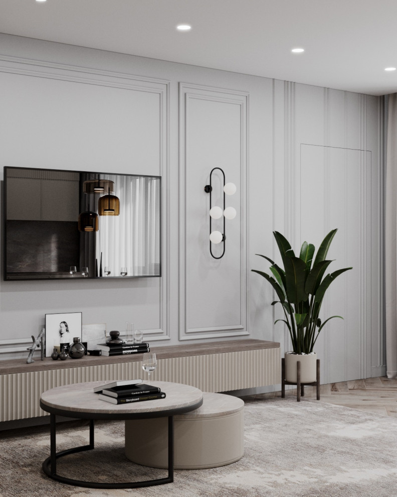 Обложка проекта: Гостиная-кухня в современном стиле