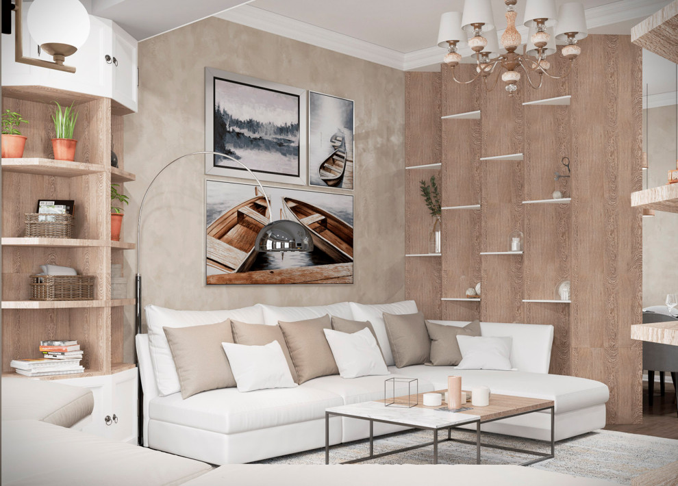 Дизайн гостиной с эркером