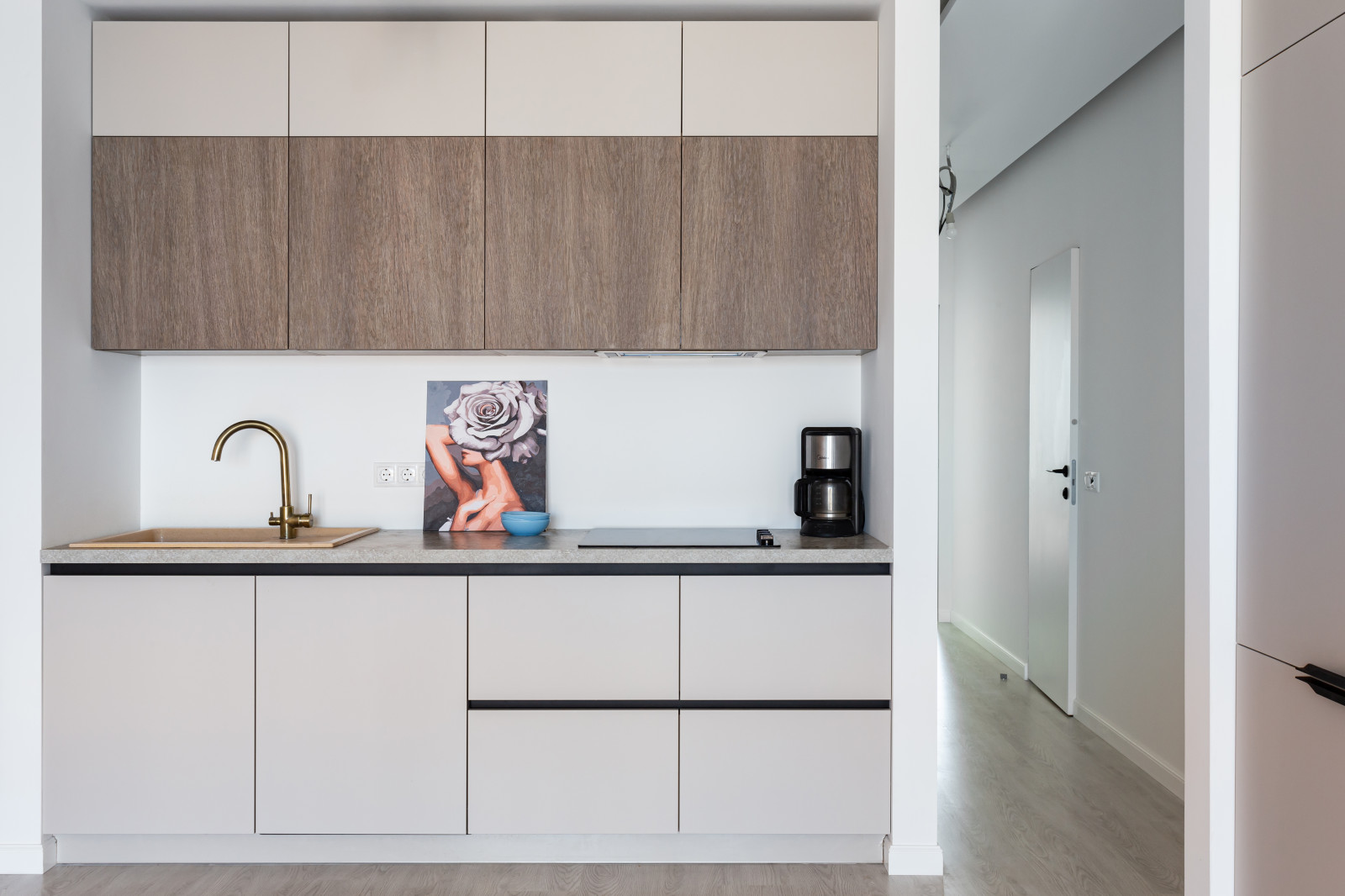 Кухня в стиле минимализм в ЖК Рождественский