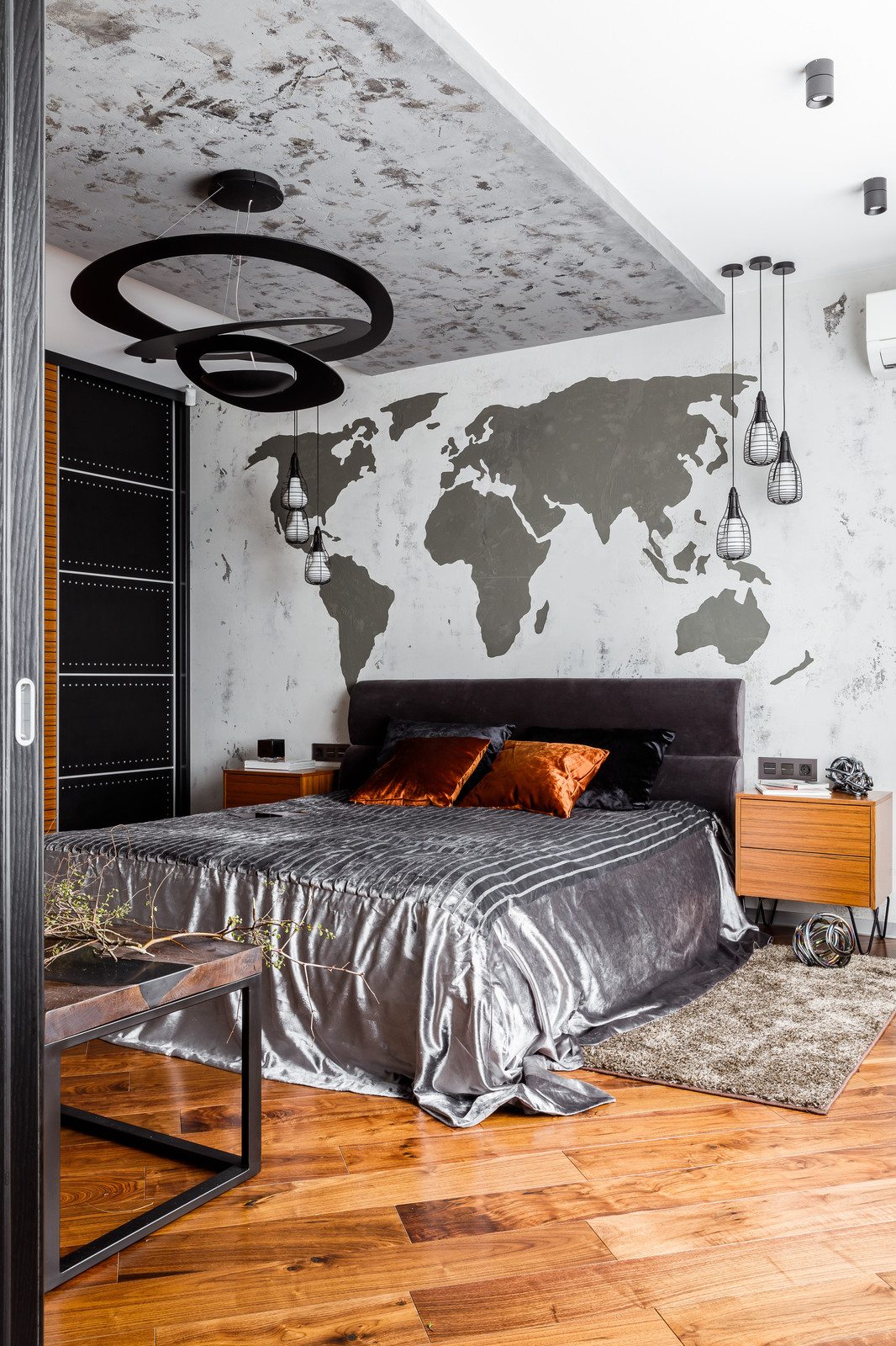 Фото спальни реализованного проекта квартиры ЖК "Центральный"