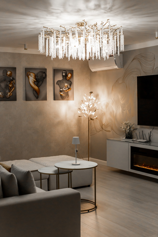 Дизайн просторной квартиры в стиле неоклассики