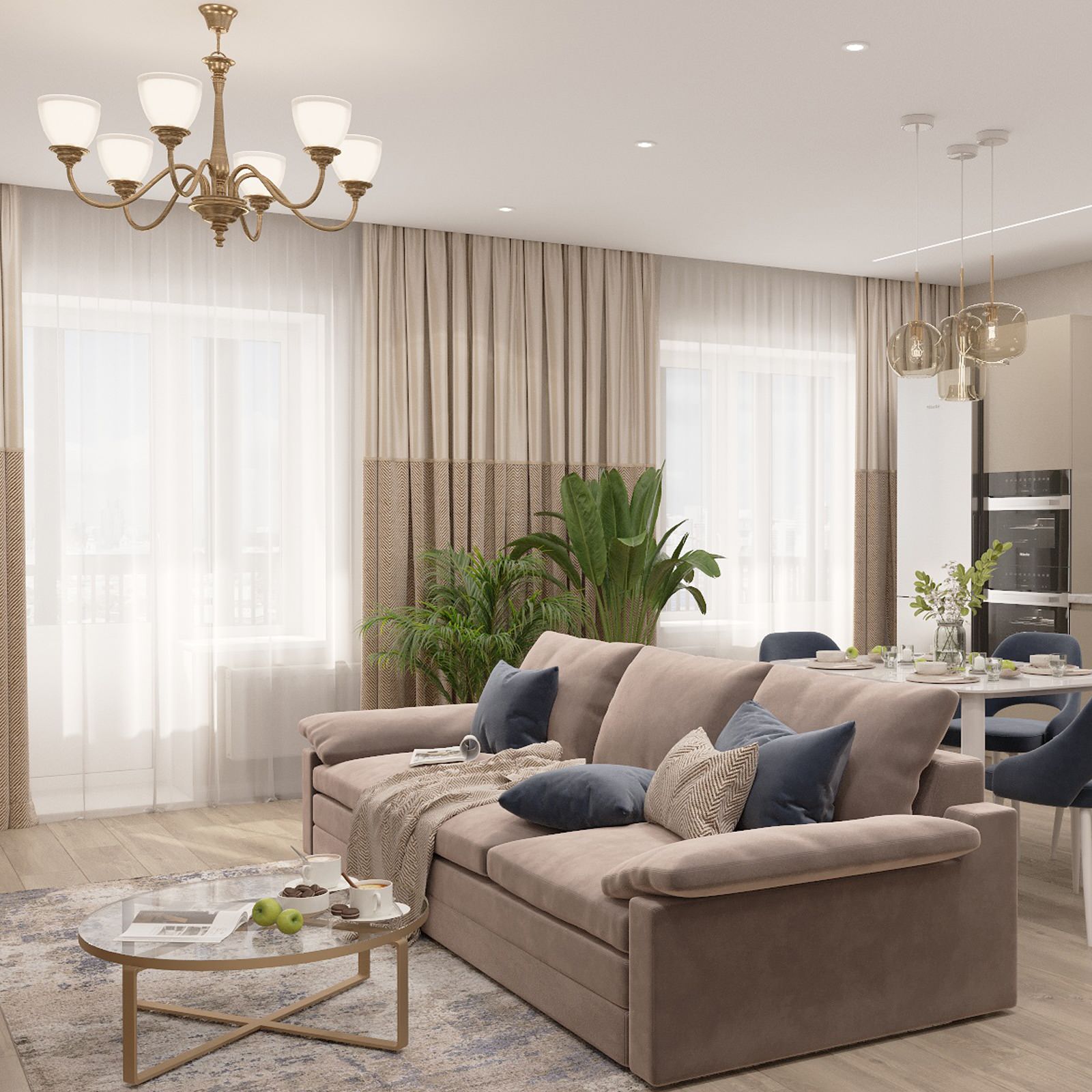 Обложка проекта: Квартира в Красноярске, 60 м²