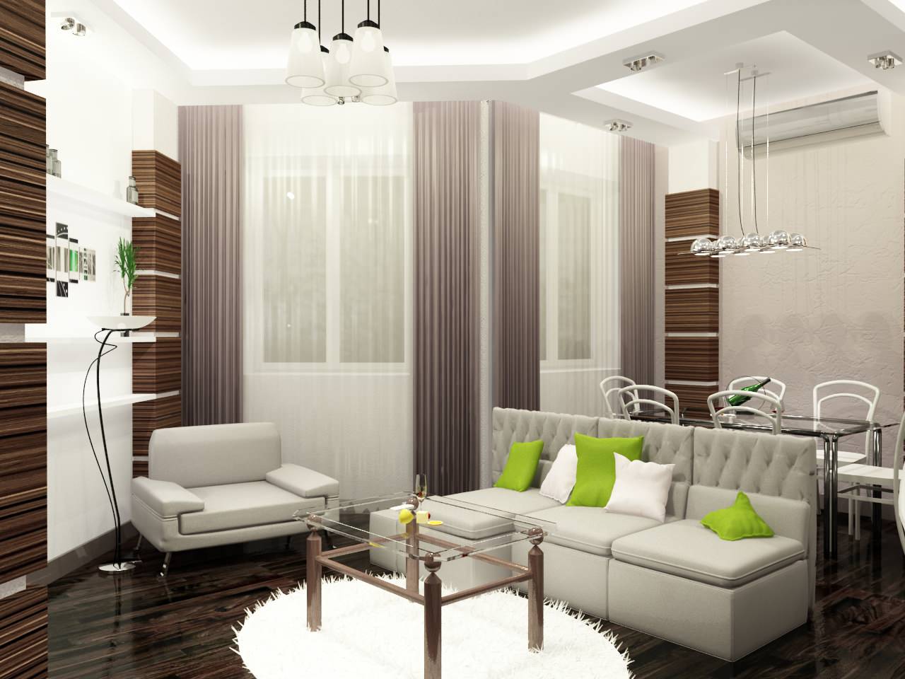 Обложка проекта: Гостиная . Современный стиль.