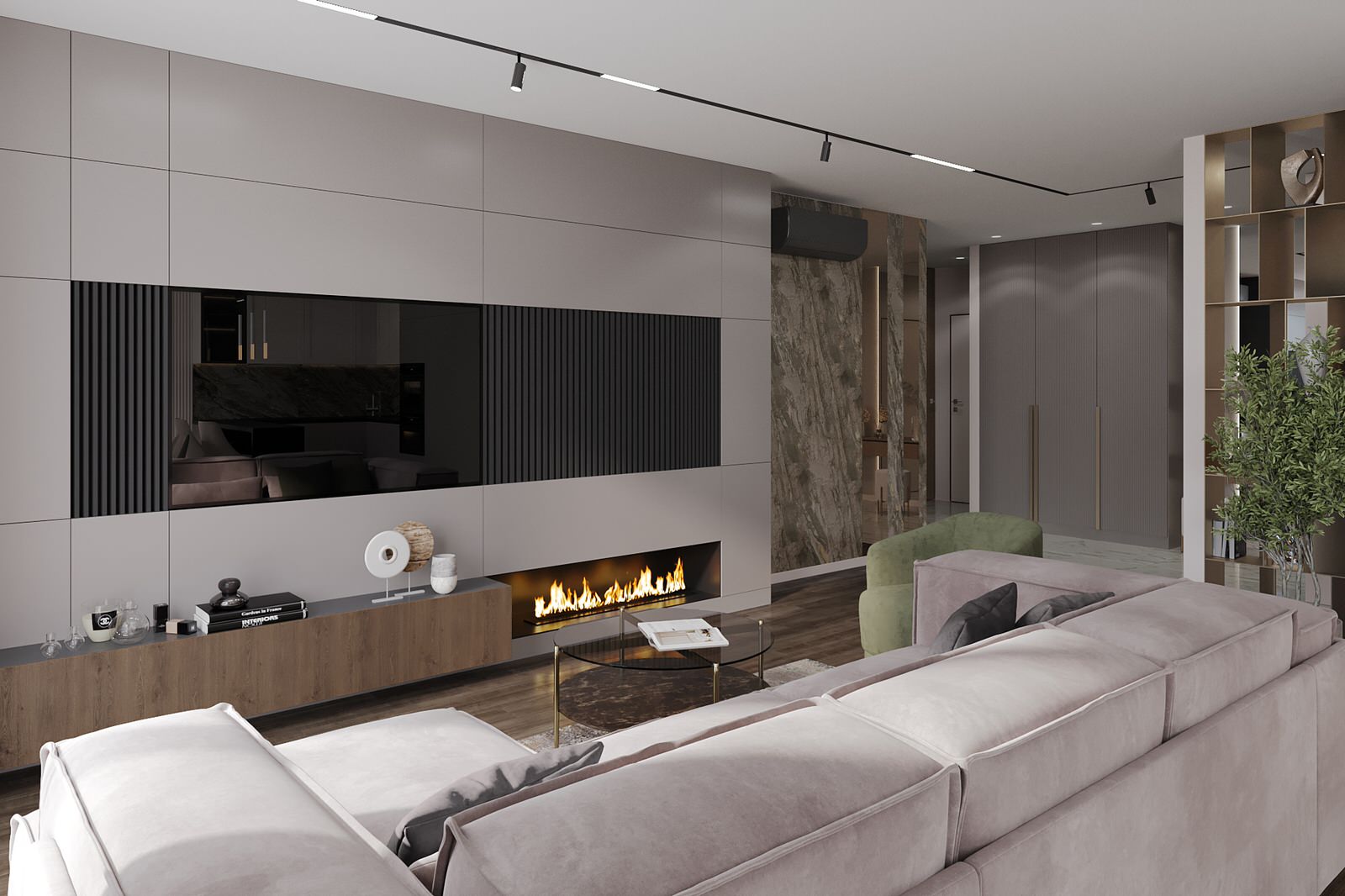 Проект гостиной в ЖК "Фили Сити"