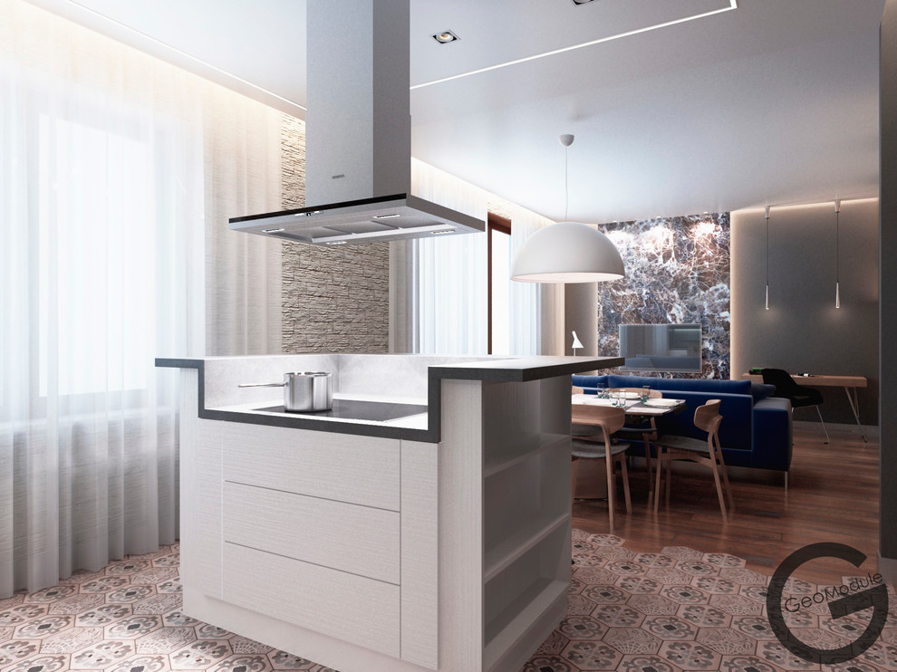 Проект квартиры для семейной пары. "Мягкая невесомость"