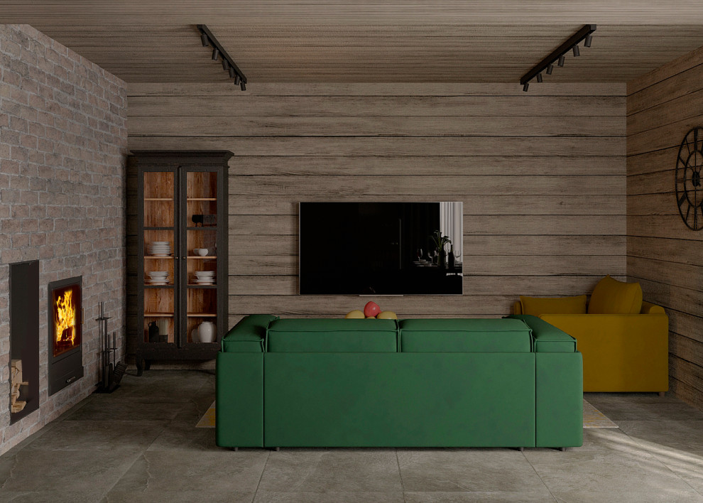 Кухня-гостиная в доме-бане (Краснодарский край)