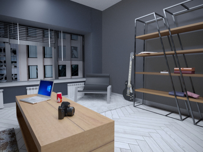 Дизайн рабочего пространства  - гостиной