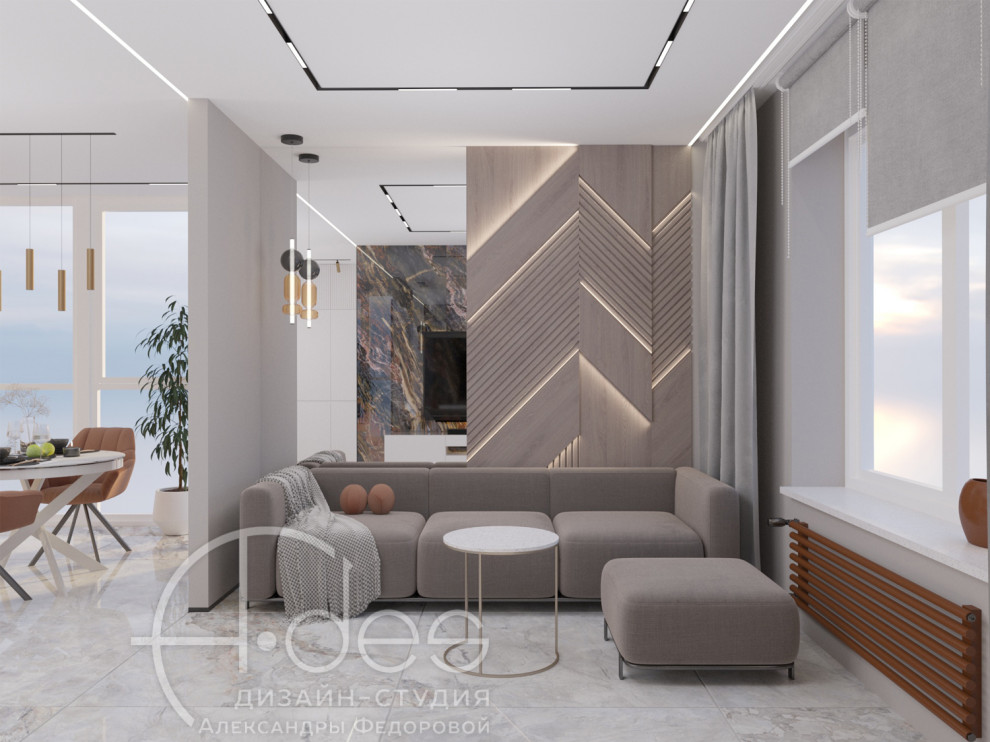 Дизайн интерьера квартиры 75 м2.
