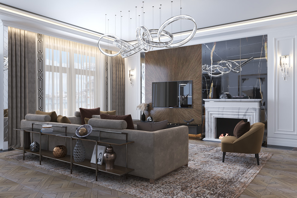 Обложка проекта: Дизайн интерьера "Гостинная в ЖК "Жизнь на Плющихе"