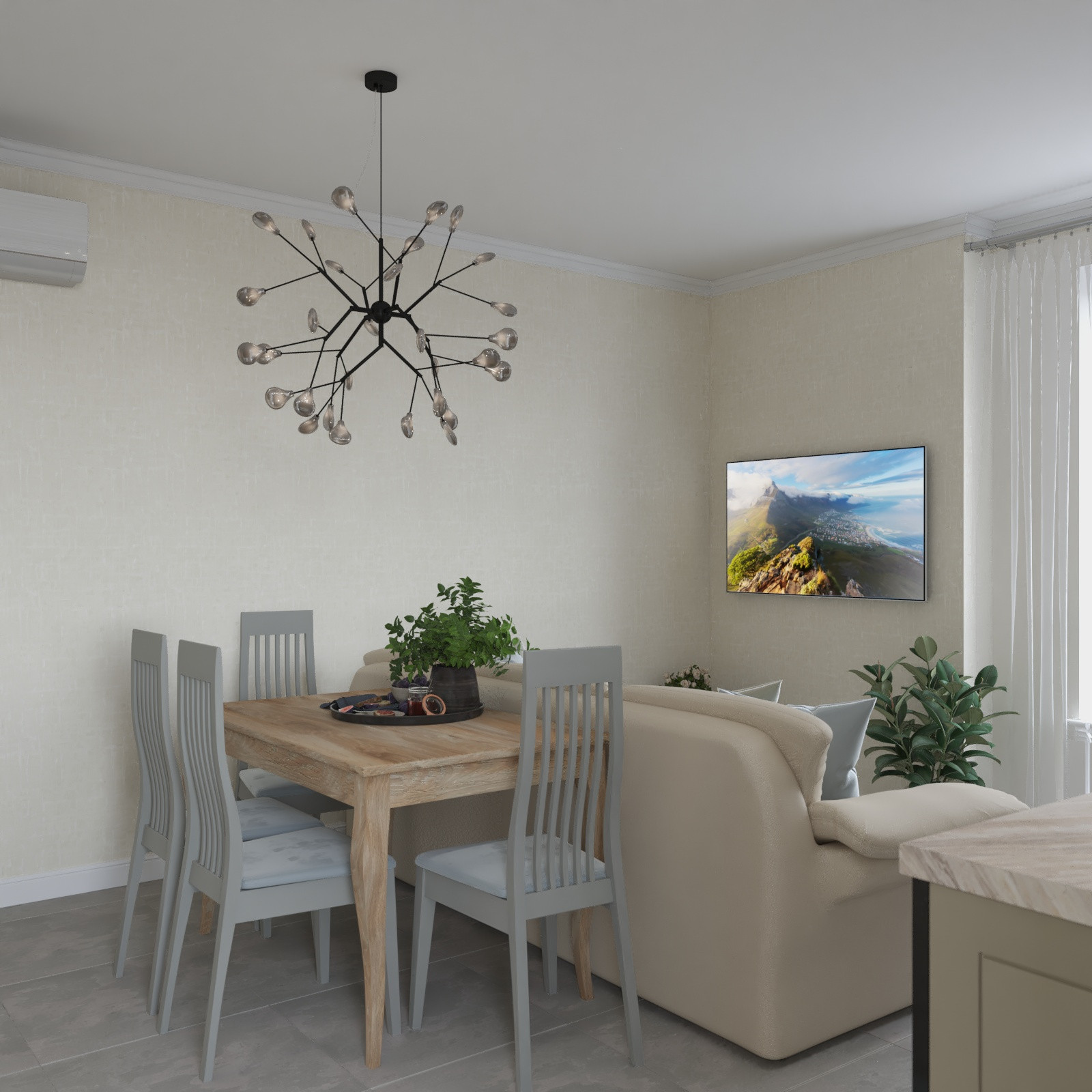 Двухкомнатная квартира в стиле сдержанной неоклассики