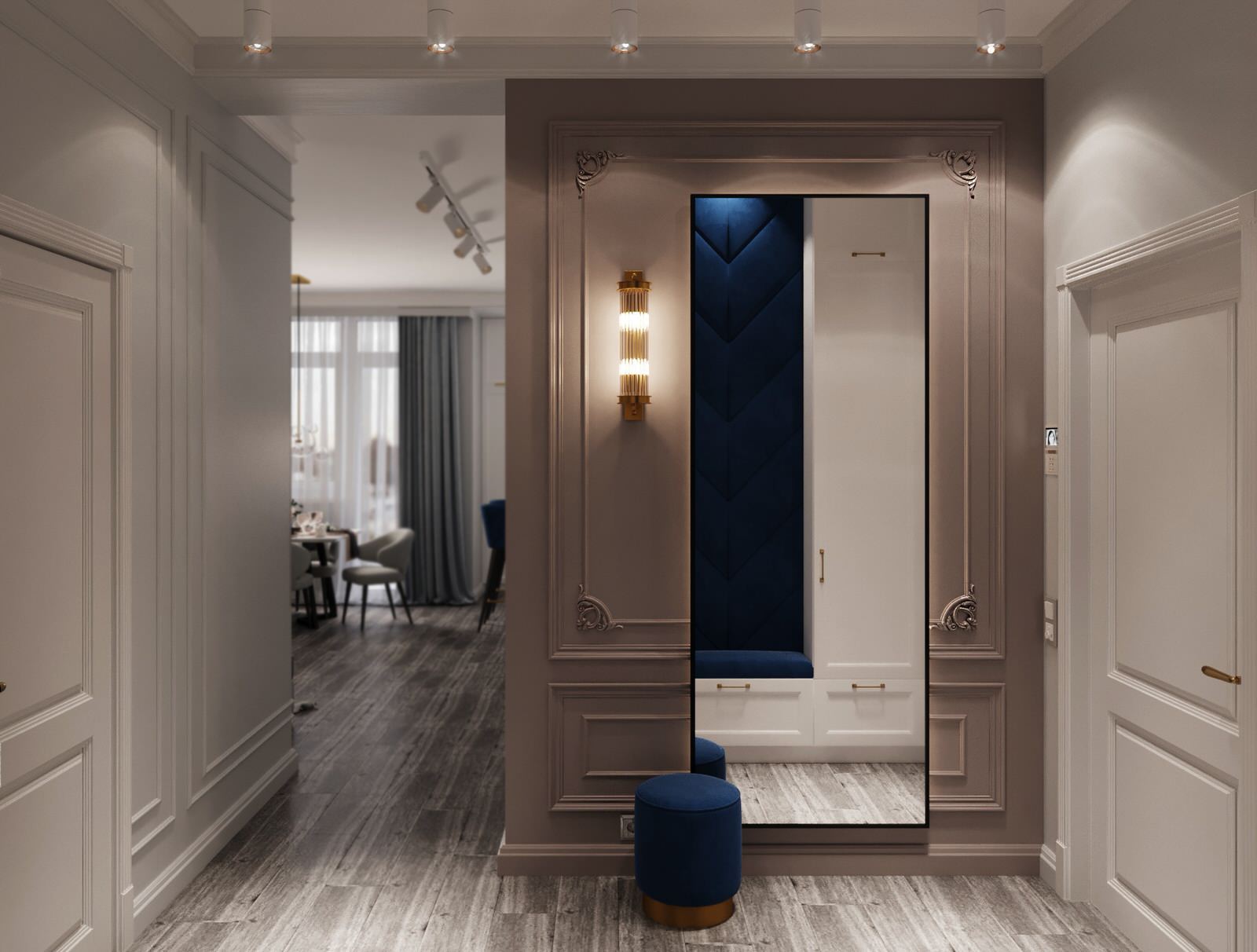 Визуализация кухни-гостиной.