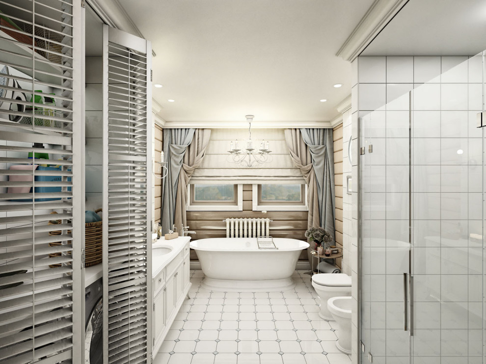 Обложка проекта: Ванная в брусчатый дом