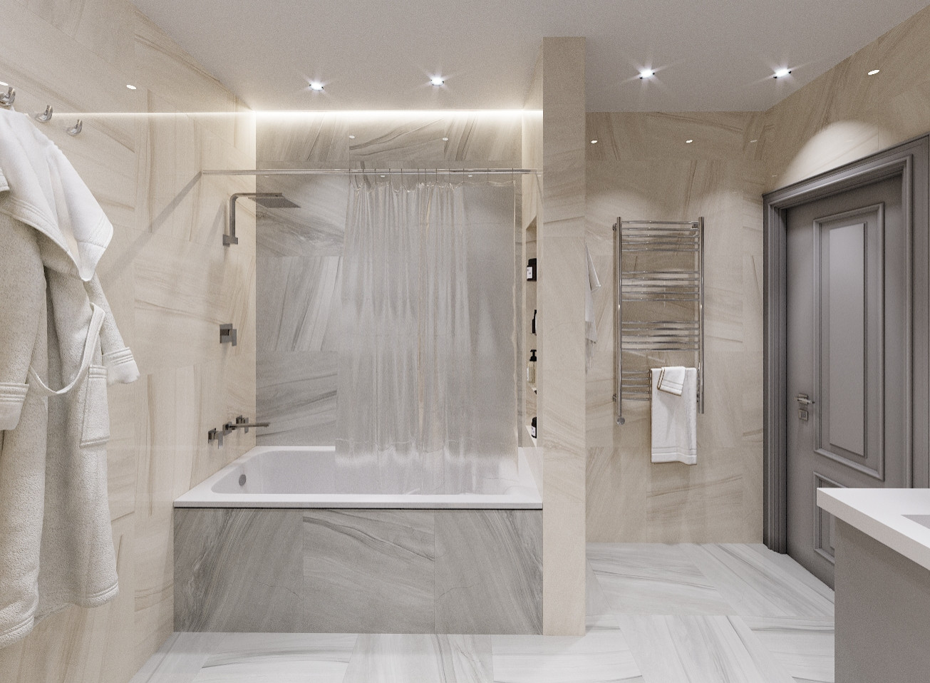 Трехкомнатная квартира в ЖК "Серебряный бор"