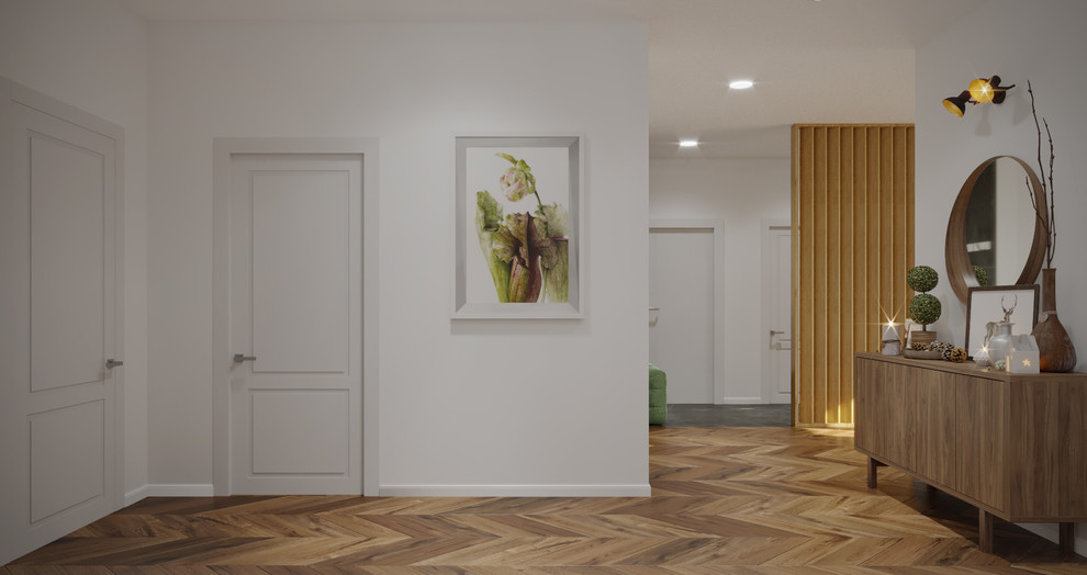 Скандинавский интерьер 130 м.кв ЖК Наследие