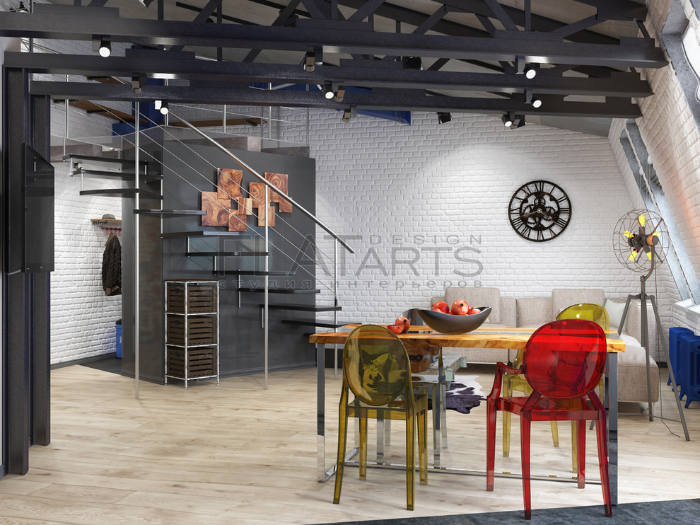 Дизайн двухуровневой квартиры 134 кв.м. в стиле лофт