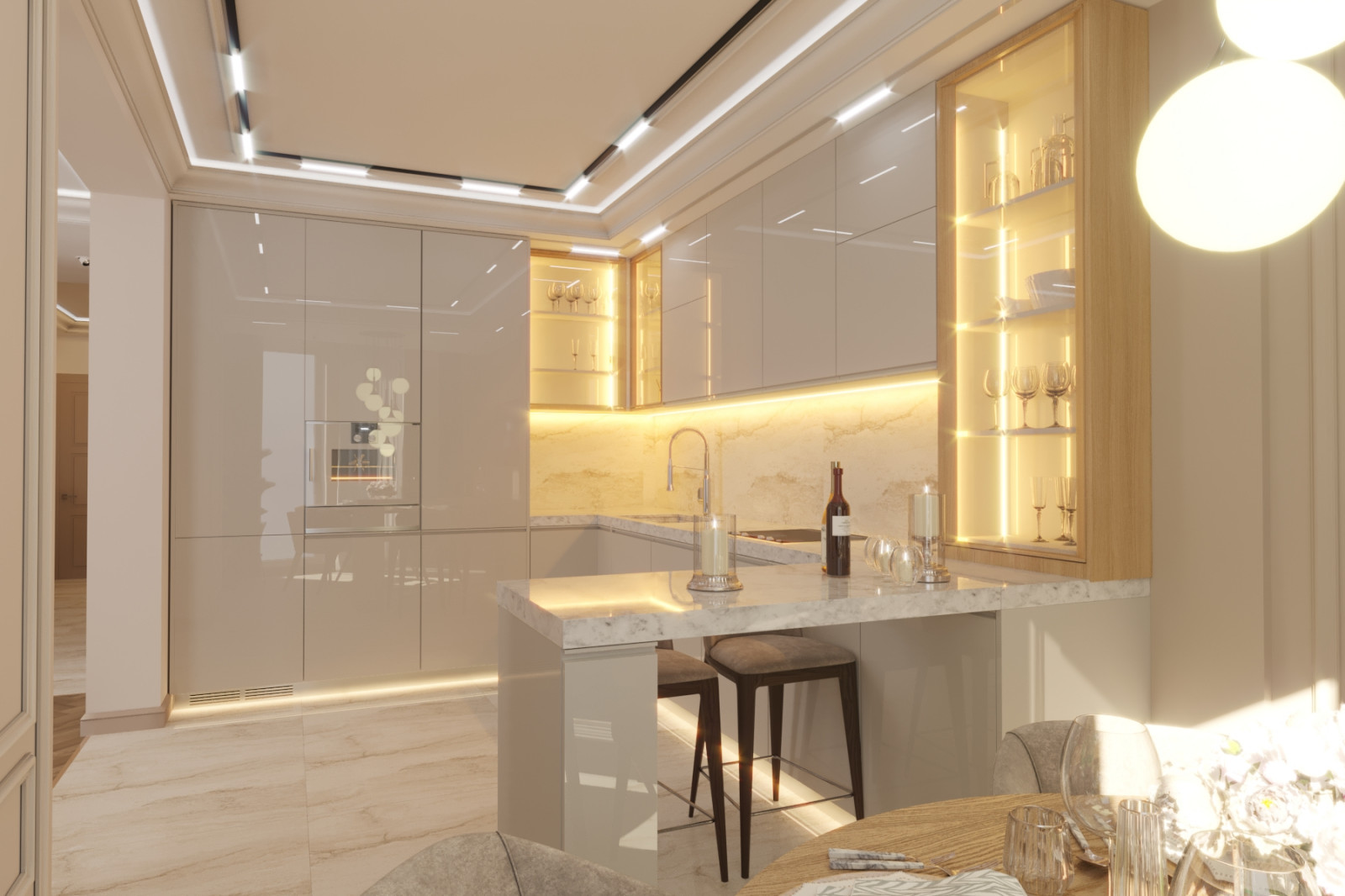 Квартира неоклассика 140м2 г.Новосибирск