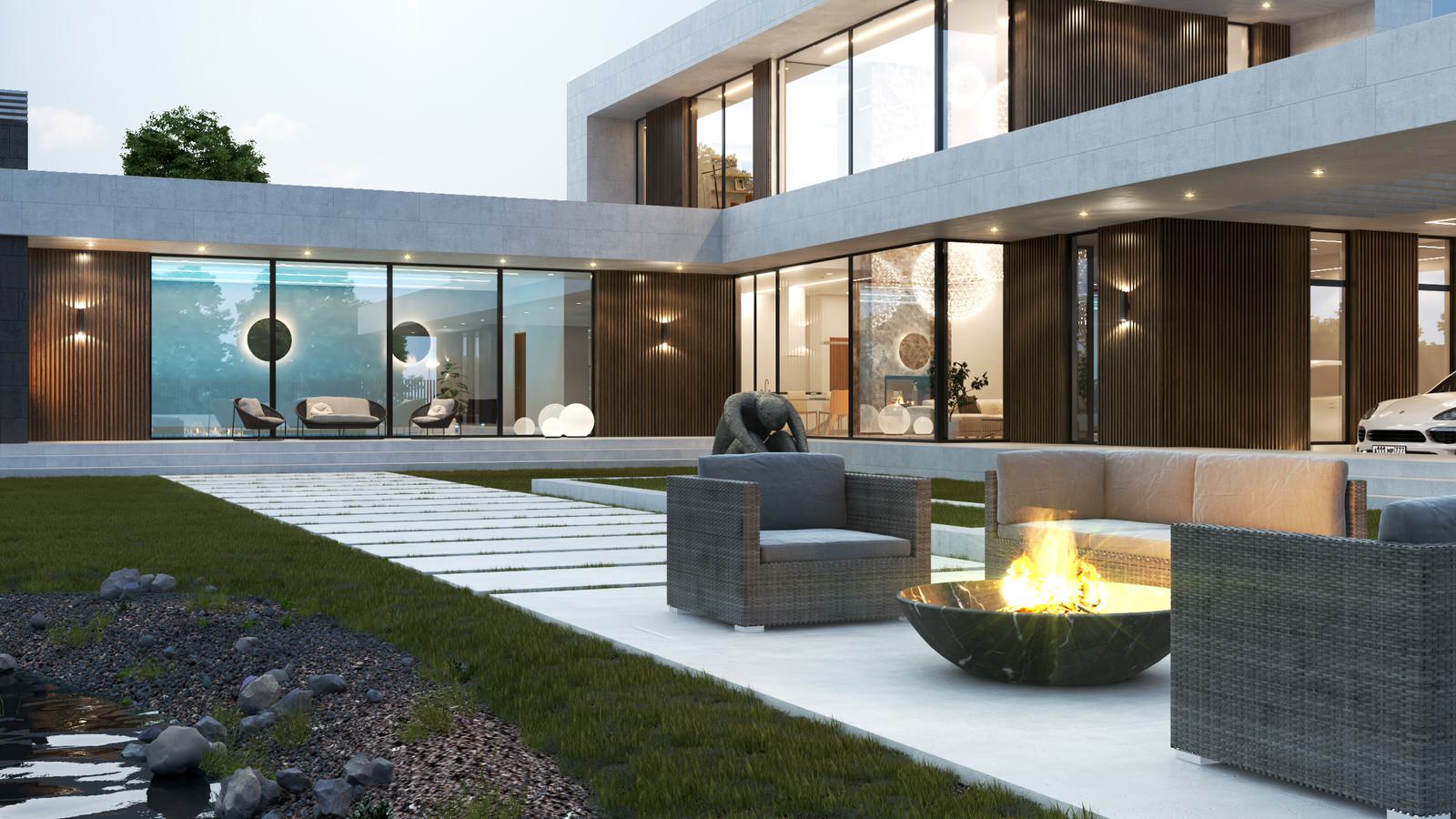 Частный жилой дом с бассейном