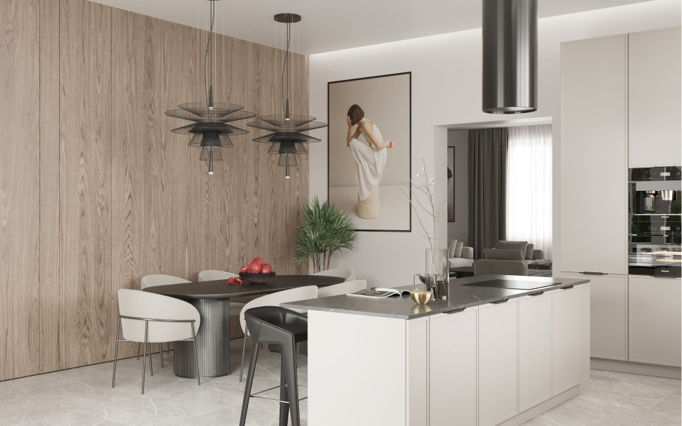 Проект кухни в трехэтажной доме на улице Красная в городе Калининграде