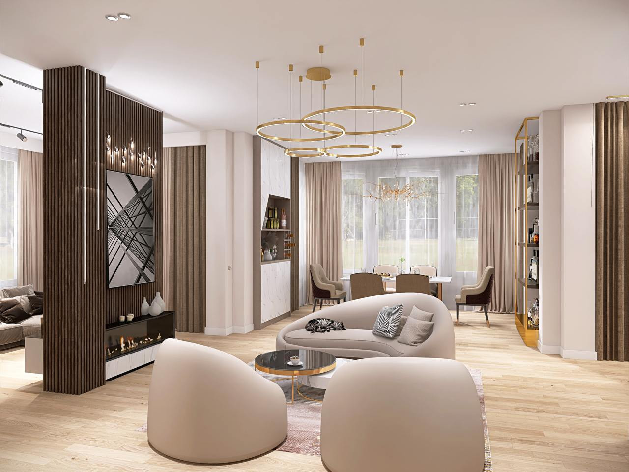 Загородный дом - первый этаж