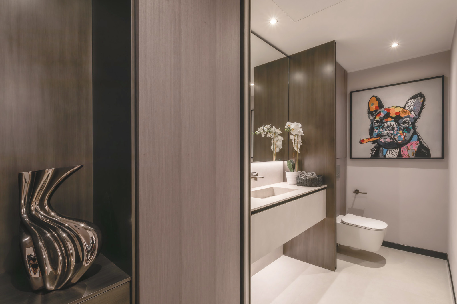 Fusion modern. Interior design of a villa in Monte-Carlo