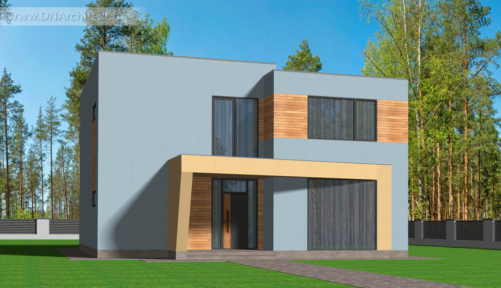 Проект дома в стиле модернизм / кубизм