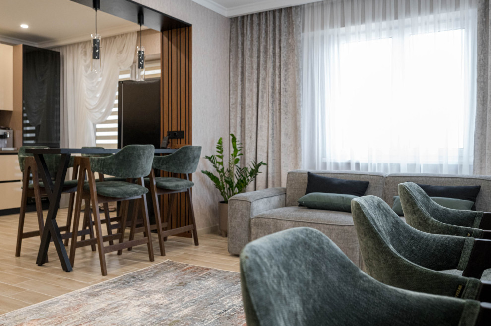 Гостиная-кухня. Визуализация & Реализация