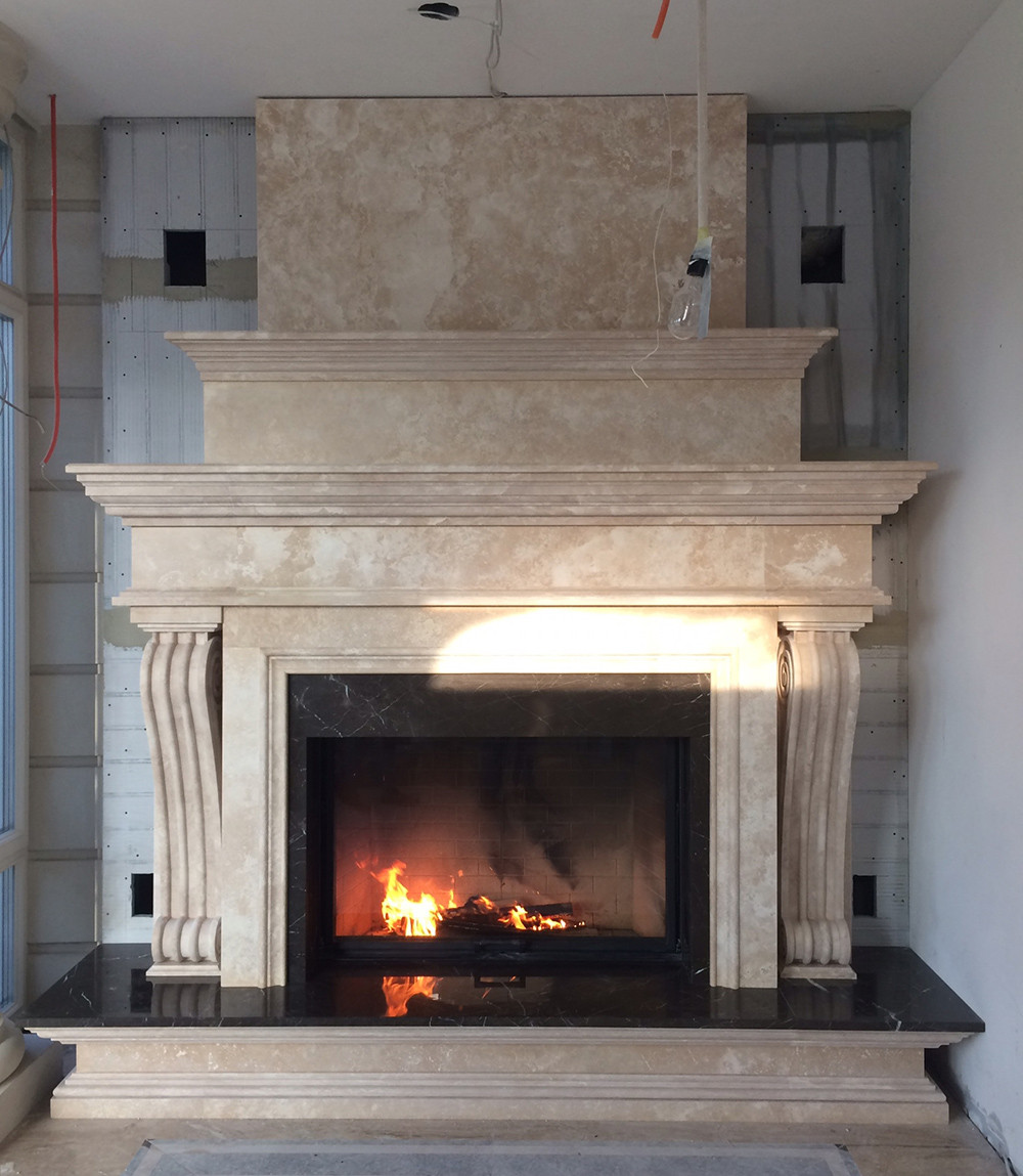 Обложка проекта: Фронтальный камин из полированного мрамора