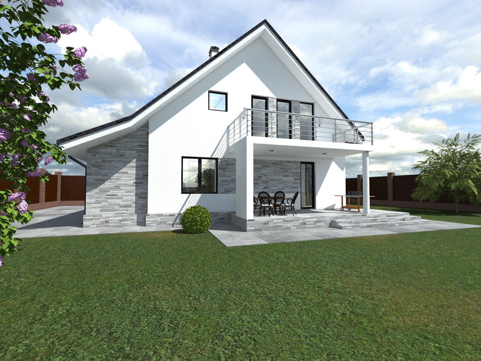 Коттедж в разной отделке