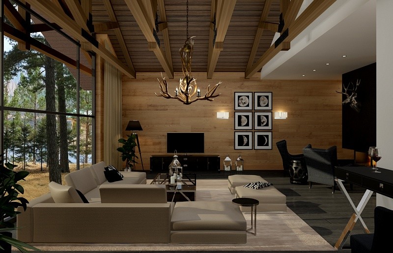 Дизайн-проект интерьера жилого дома с баней