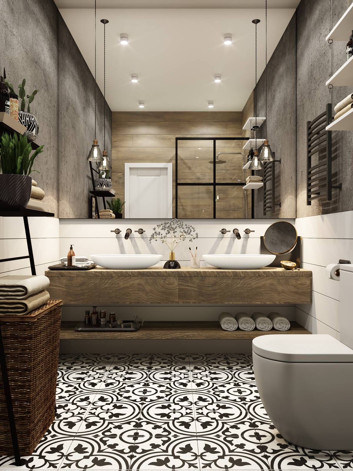 Дом в пудровых тонах