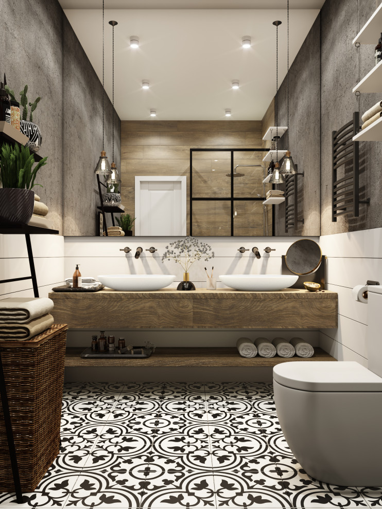 Дом в пудровых тонах