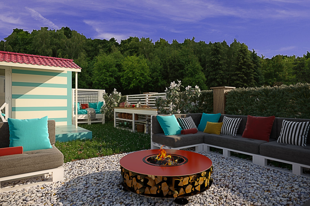 Проект Летний домик с зоной отдыха и барбекю.