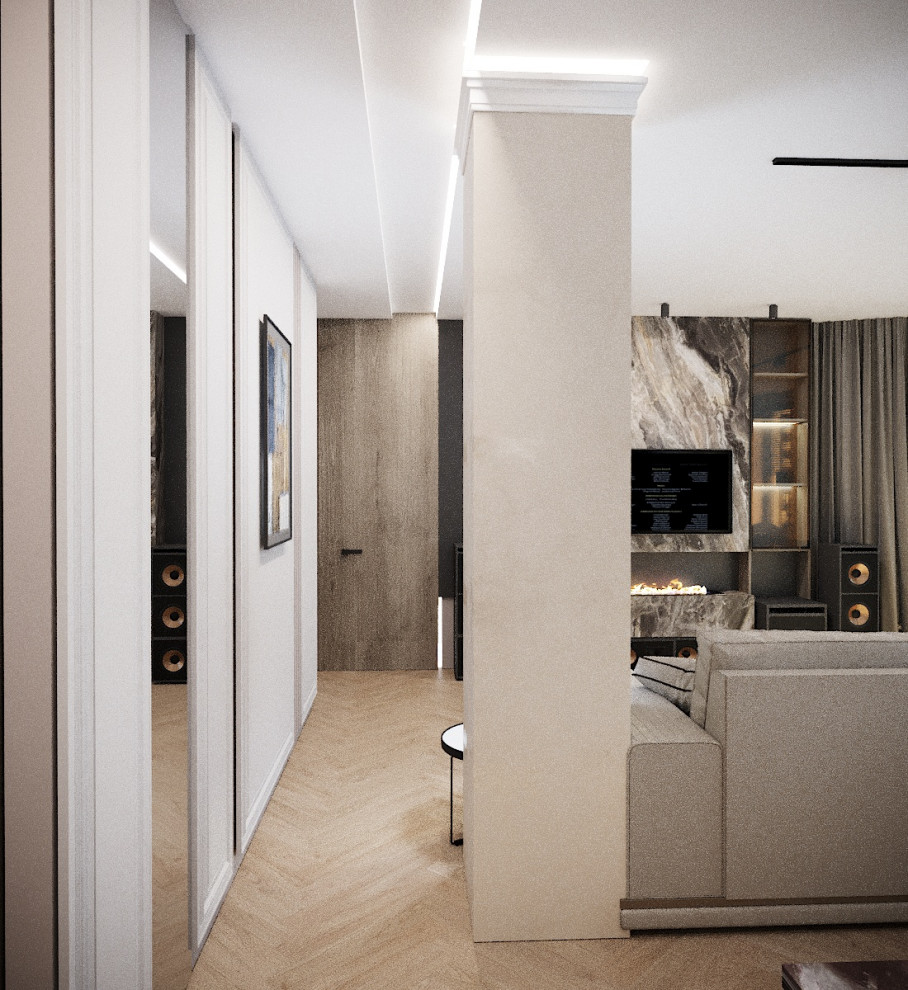 Гостиная-кухня ЖК Машков