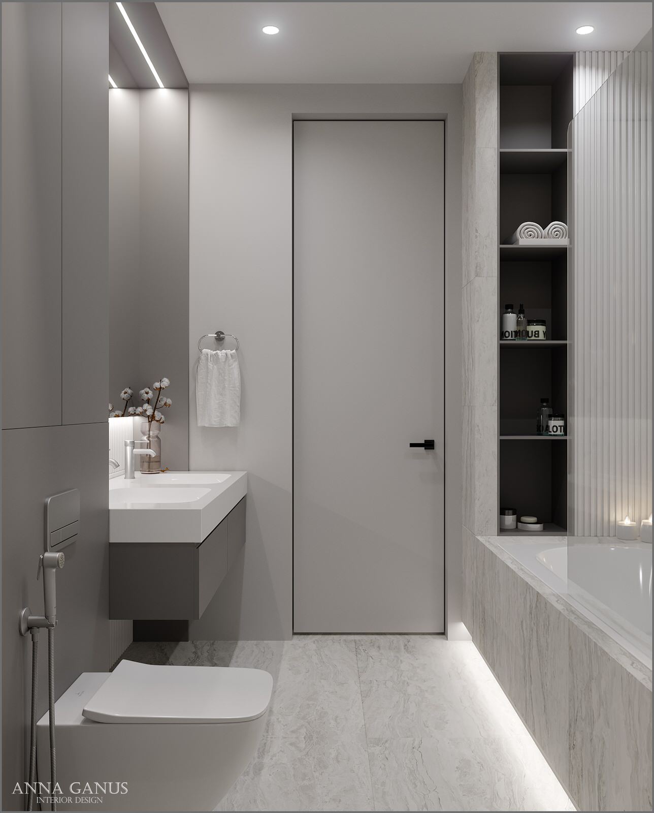 Монохромные линии. Проект квартиры в центре Екатеринбурга