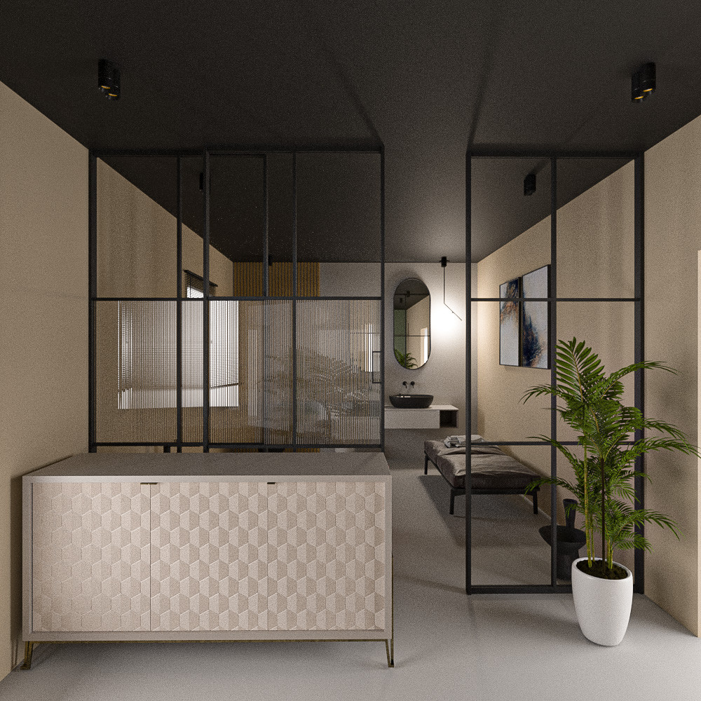 Обложка проекта: Спальня соединенная с ванной комнатой в частном доме