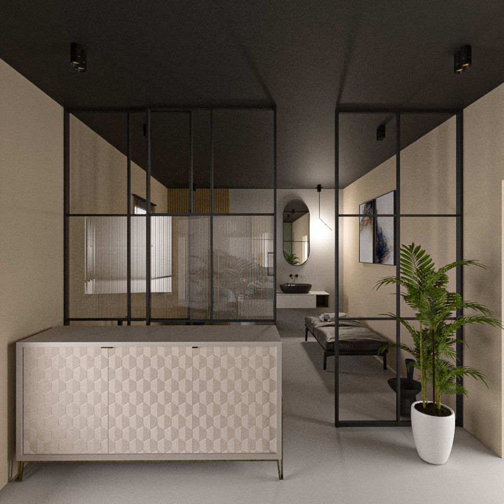 Обложка проекта: Спальня соединенная с ванной комнатой в частном доме