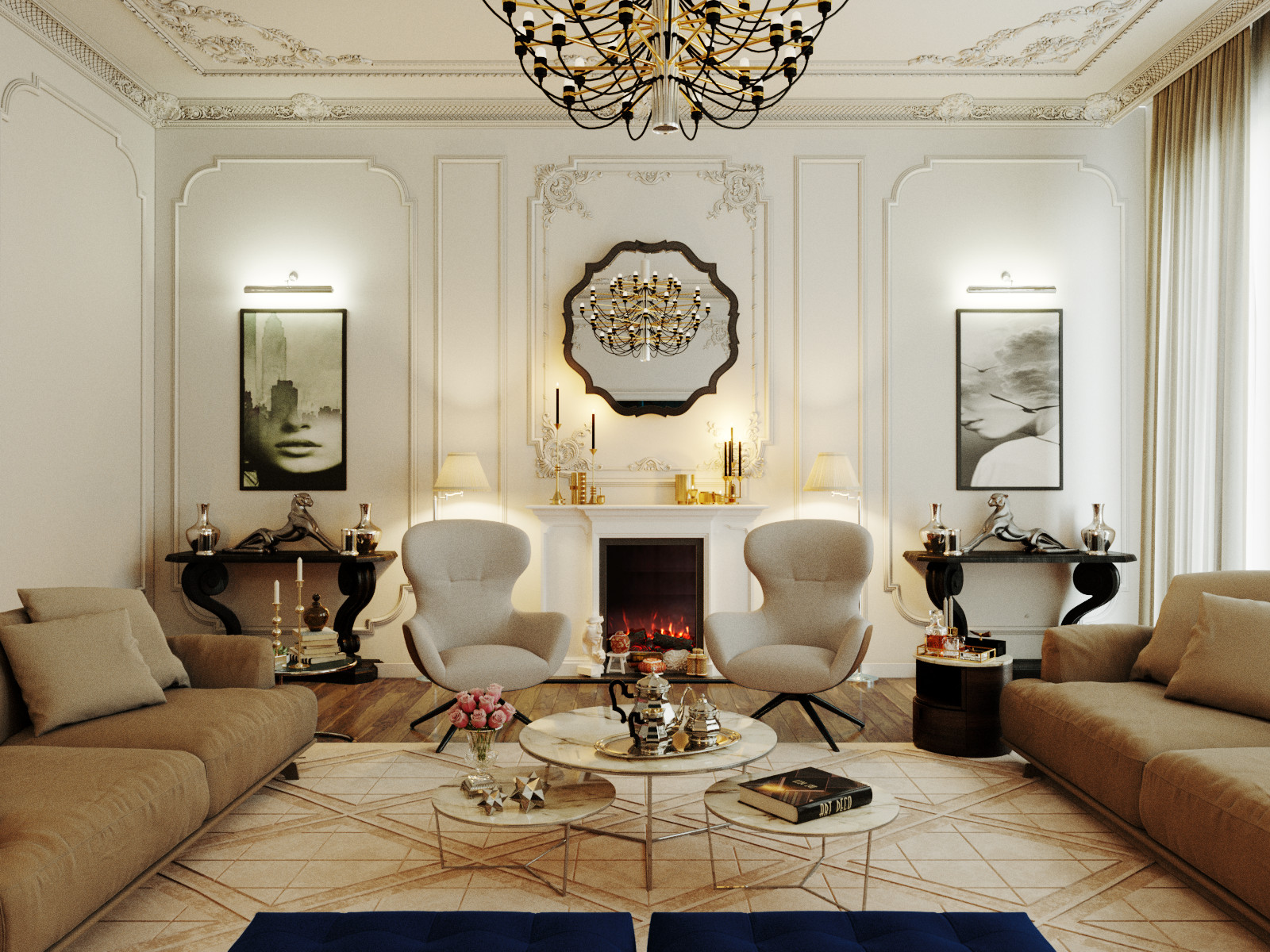 Обложка проекта: Гостиная в КП Павлово2